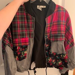 Vintage patchwork bomber jacket